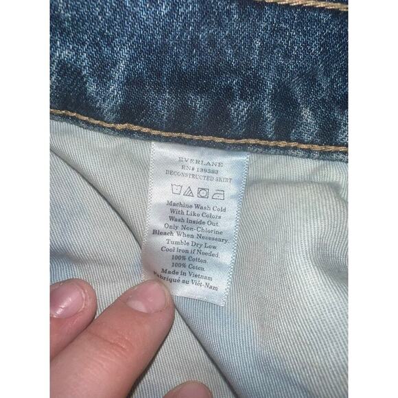 Everlane the reconstructed denim skirt size 24 (0) - Picture 8 of 8